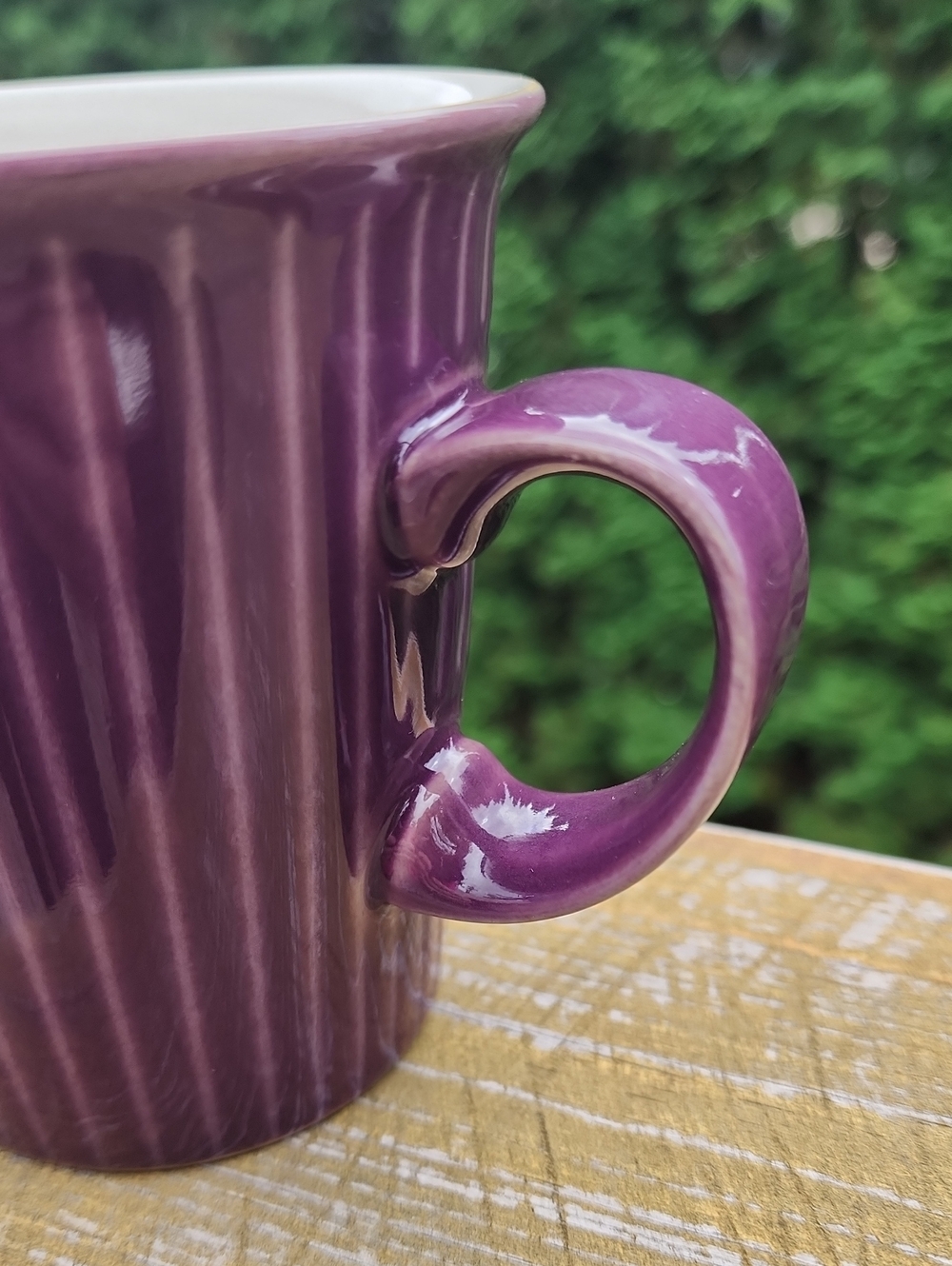 Purple Ribbed Ceramic Mug - Home Dining - Picture 9 of 11
